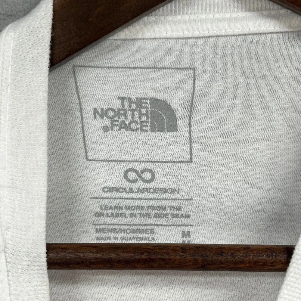 The North Face T Shirt Men M White Short Sleeve Circular Design Graphic Tee